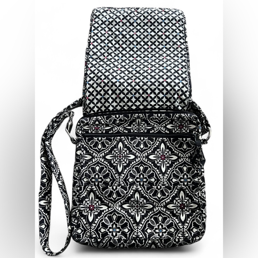 Vintage Vera Bradley Barcelona Black and Multicolor Crossbody Bag - Picture 6 of 6